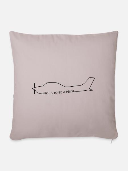 Cessna Pilot - Sofakissenbezug 45 x 45 cm - helles Taupe