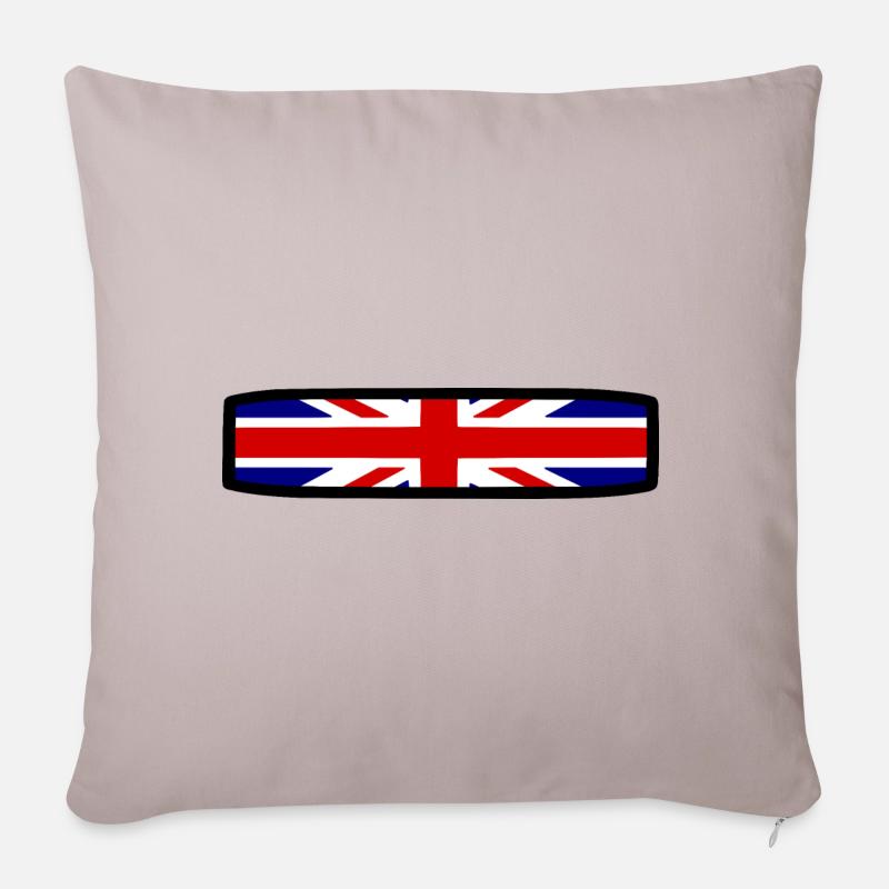 England Flagge - Sofakissenbezug 45 x 45 cm - helles Taupe
