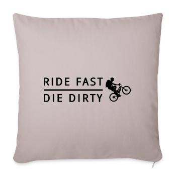 Vélo presque la dirty - Housse de coussin décorative 45 x 45 cm - taupe clair - Devant