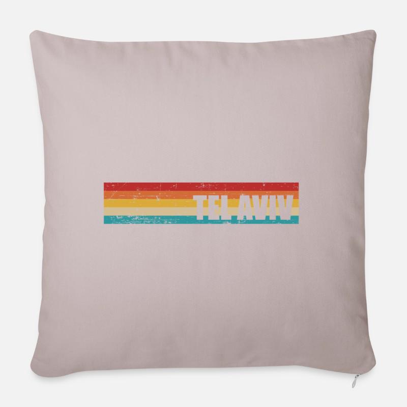 Tel Aviv - Housse de coussin décorative 45 x 45 cm - taupe clair