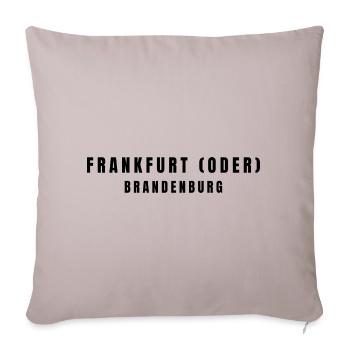 Frankfurt (Oder) Brandenburg - Sofakissenbezug 45 x 45 cm - helles Taupe - Vorne