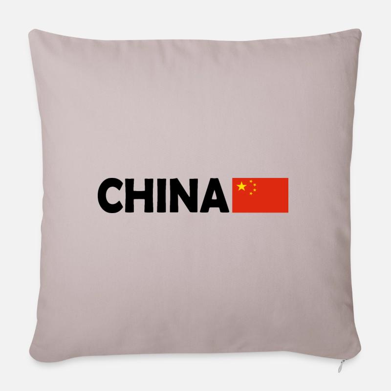 China - Sofakissenbezug 45 x 45 cm - helles Taupe
