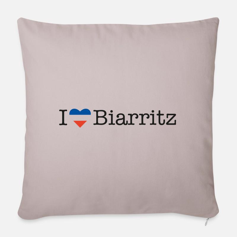 I love Biarritz - Sofakissenbezug 45 x 45 cm - helles Taupe