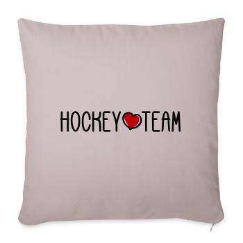 Équipe de hockey - Housse de coussin décorative 45 x 45 cm - taupe clair - Devant