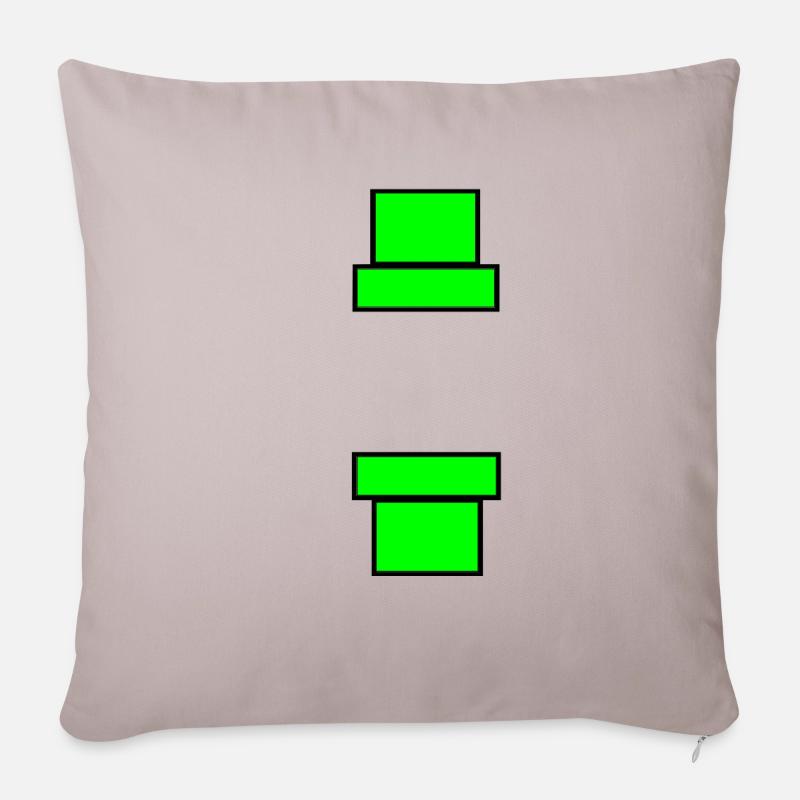 Pipes Mario Cadeau Idée Cadeau Vert - Housse de coussin décorative 45 x 45 cm - taupe clair