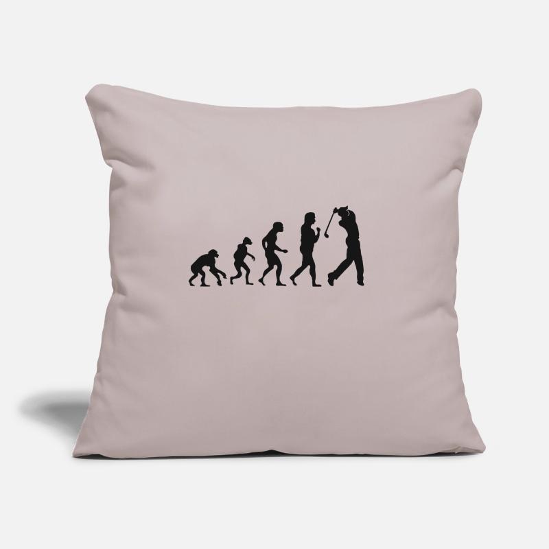 Golfeur évolution golfeur golf évolution Housse de coussin décorative 45 x 45 cm