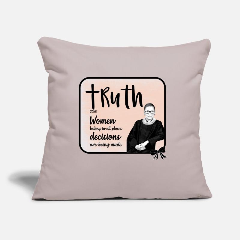 RBG Ruth Bader Ginsburg - citation Housse de coussin décorative 45 x 45 cm