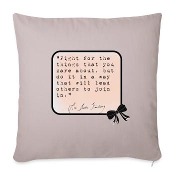 RBG Ruth Bader Ginsburg - quote - Sofa pillowcase 17,3'' x 17,3'' (45 x 45 cm) - light taupe - Front