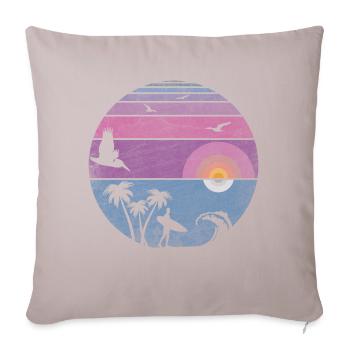 sunset surf - Sofakissenbezug 45 x 45 cm - helles Taupe - Vorne