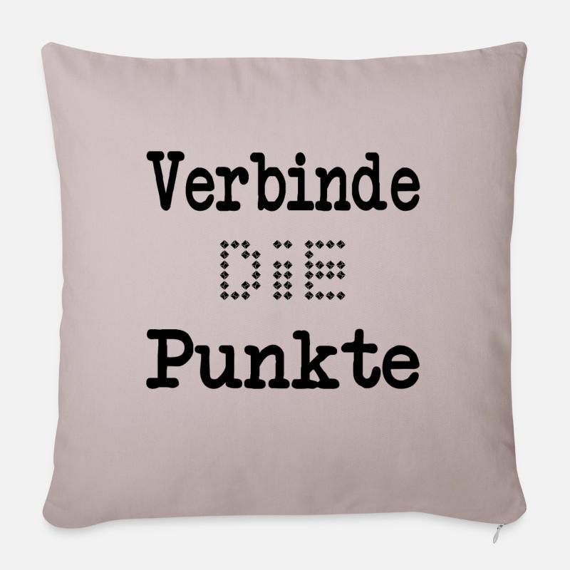 Verbinde die Punkte - Sofakissenbezug 45 x 45 cm - helles Taupe