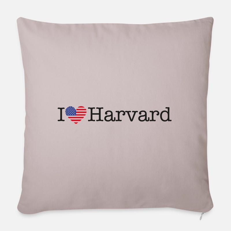 I love Harvard - Sofakissenbezug 45 x 45 cm - helles Taupe