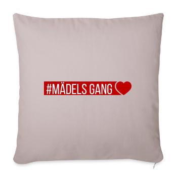 Filles Gang Équipe Femmes Coeur - Housse de coussin décorative 45 x 45 cm - taupe clair - Devant