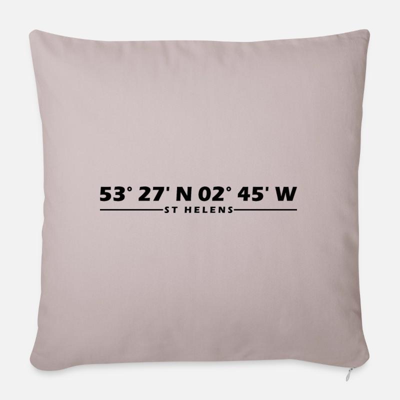 St Helens coordinates - Sofa pillowcase 17,3'' x 17,3'' (45 x 45 cm) - light taupe