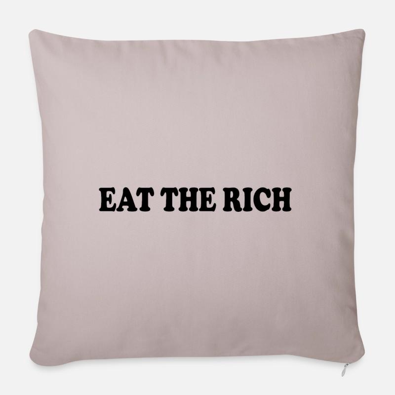 Eat the rich - Sofakissenbezug 45 x 45 cm - helles Taupe
