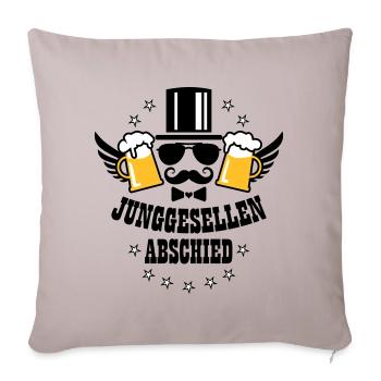 JGA Junggesellenabschied deluxe Bier Beer Party - Sofakissenbezug 45 x 45 cm - helles Taupe - Vorne