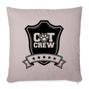 Cat Crew Crest - Sofa pillowcase 17,3'' x 17,3'' (45 x 45 cm) - light taupe - Front