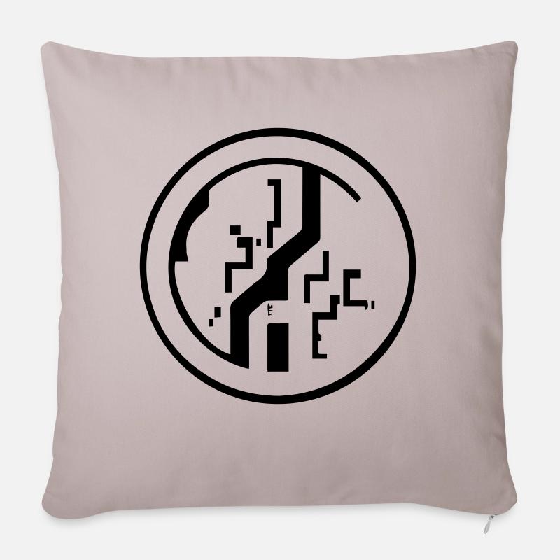 Emblem - Sofakissenbezug 45 x 45 cm - helles Taupe
