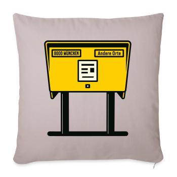 Munich Yellow Mailbox - Sofa pillowcase 17,3'' x 17,3'' (45 x 45 cm) - light taupe - Front
