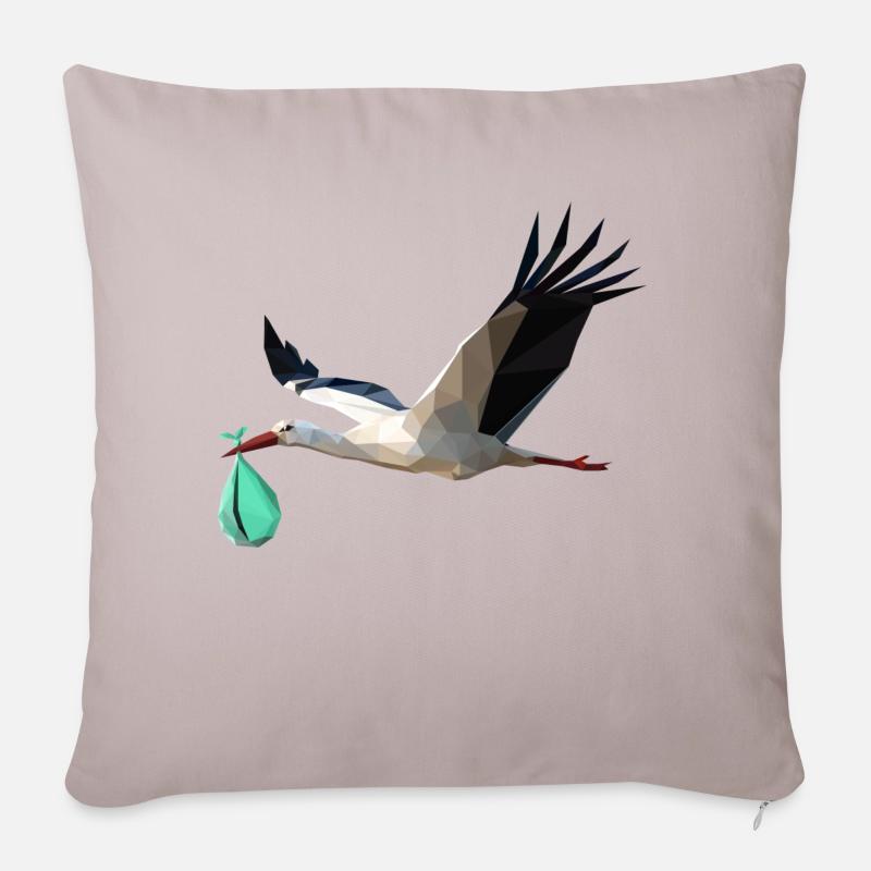 bébé - Housse de coussin décorative 45 x 45 cm - taupe clair