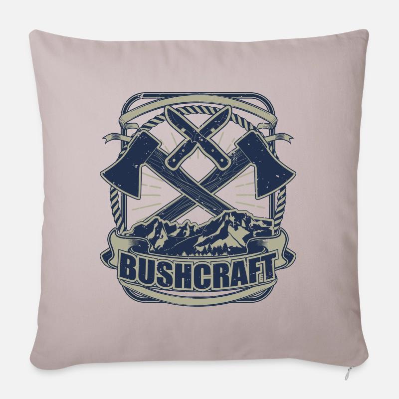 bushcraft - Housse de coussin décorative 45 x 45 cm - taupe clair