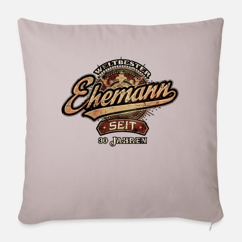 Weltbester Ehemann seit 30 Jahren - Hochzeitstag - Sofakissenbezug 45 x 45 cm - helles Taupe