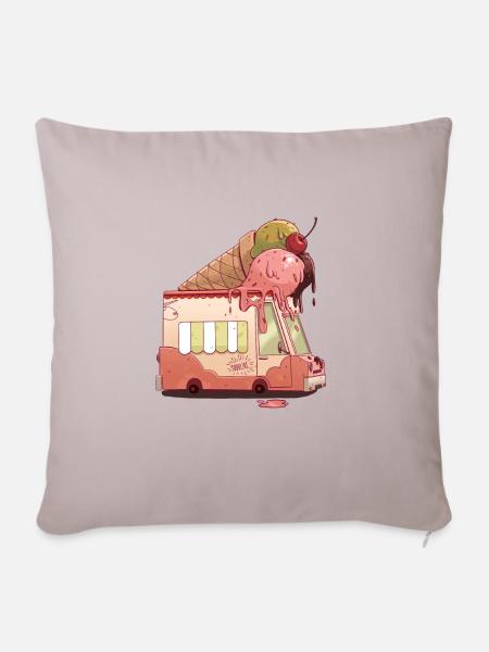 Eiscreme - Sofakissenbezug 45 x 45 cm - helles Taupe