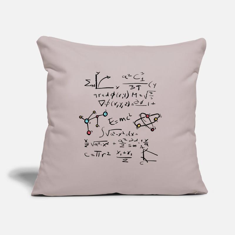 Physics Math Formula with Atoms and Molecules Sofa pillowcase 17,3'' x 17,3'' (45 x 45 cm)