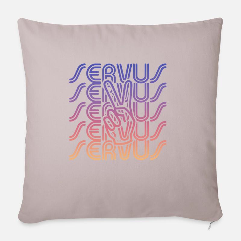 servus peace - Sofakissenbezug 45 x 45 cm - helles Taupe