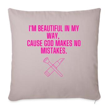Phrase de chanson pop - Housse de coussin décorative 45 x 45 cm - taupe clair - Devant