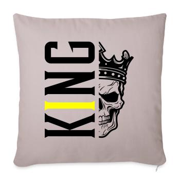 King Skull - Sofa pillowcase 17,3'' x 17,3'' (45 x 45 cm) - light taupe - Front