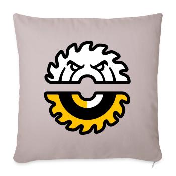 Kreissaege Gesicht Grafik - Sofakissenbezug 45 x 45 cm - helles Taupe - Vorne