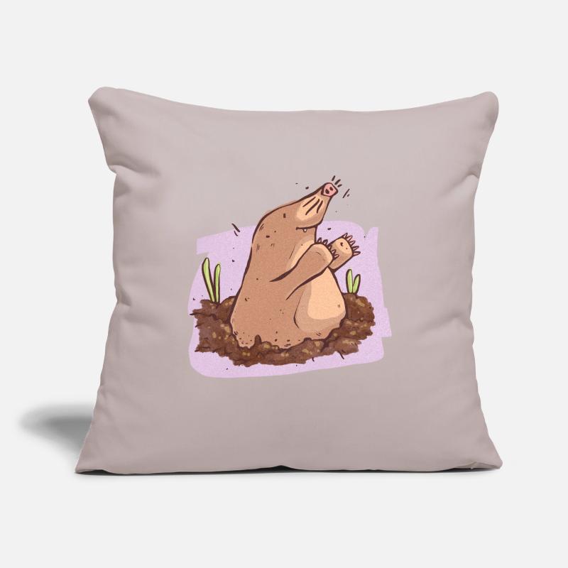 Mole in der Erde Sofakissenbezug 45 x 45 cm