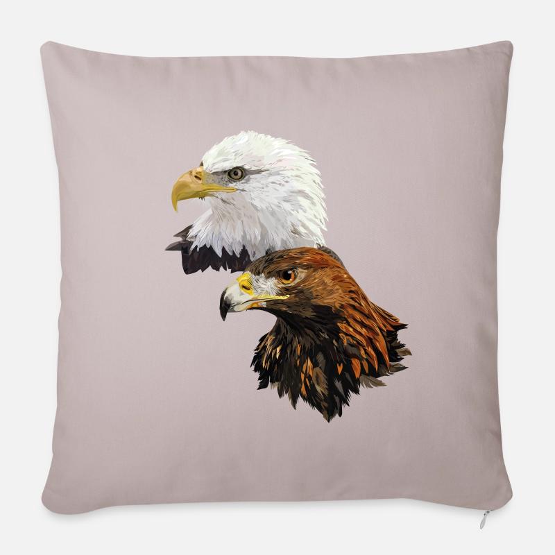 Adler - Sofakissenbezug 45 x 45 cm - helles Taupe