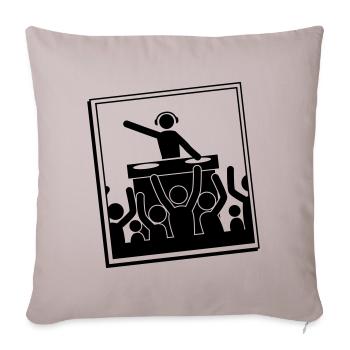 dj party - Housse de coussin décorative 45 x 45 cm - taupe clair - Devant