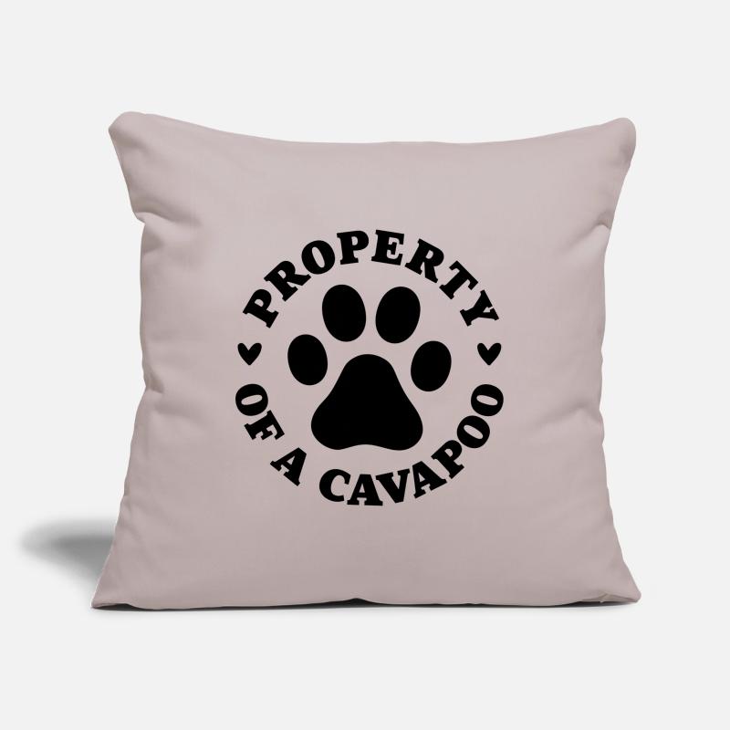 Eigentum eines Cavapoo Sofakissenbezug 45 x 45 cm