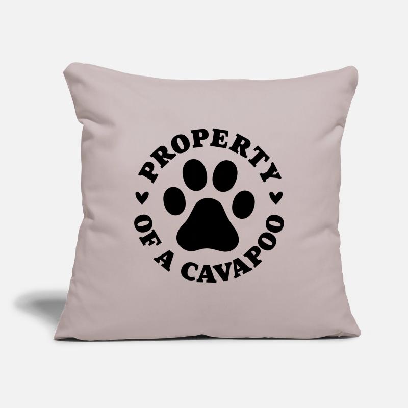 Eigentum eines Cavapoo Sofakissenbezug 45 x 45 cm