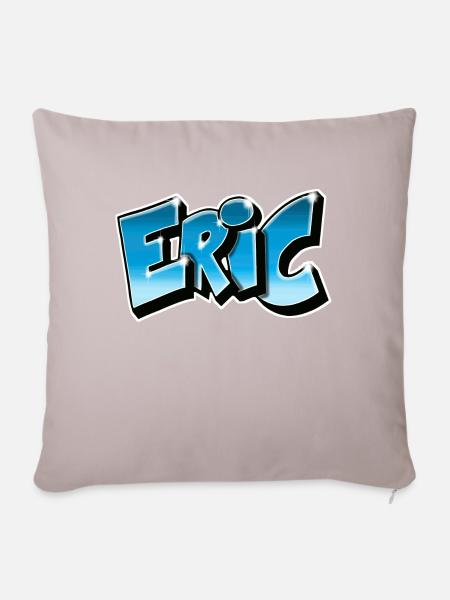 ERIC GRAFFITI TAG DRUCKBAR VON MAX THE TAGUEUR - Sofakissenbezug 45 x 45 cm - helles Taupe