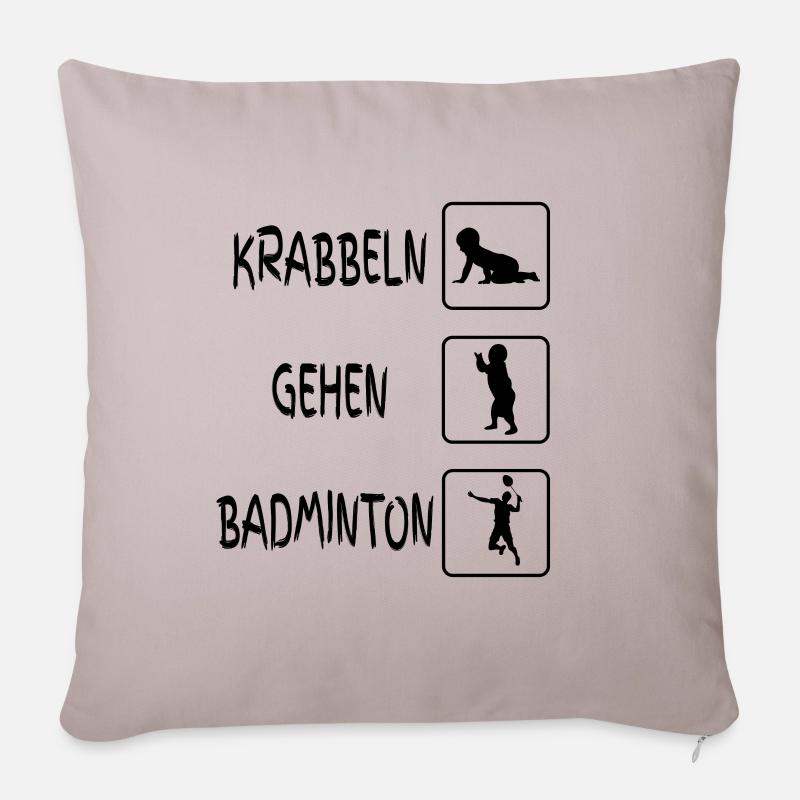 Badminton Baby Body - Sofakissenbezug 45 x 45 cm - helles Taupe