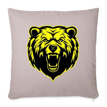 Grizzly Bear Head - Sofa pillowcase 17,3'' x 17,3'' (45 x 45 cm) - light taupe - Front
