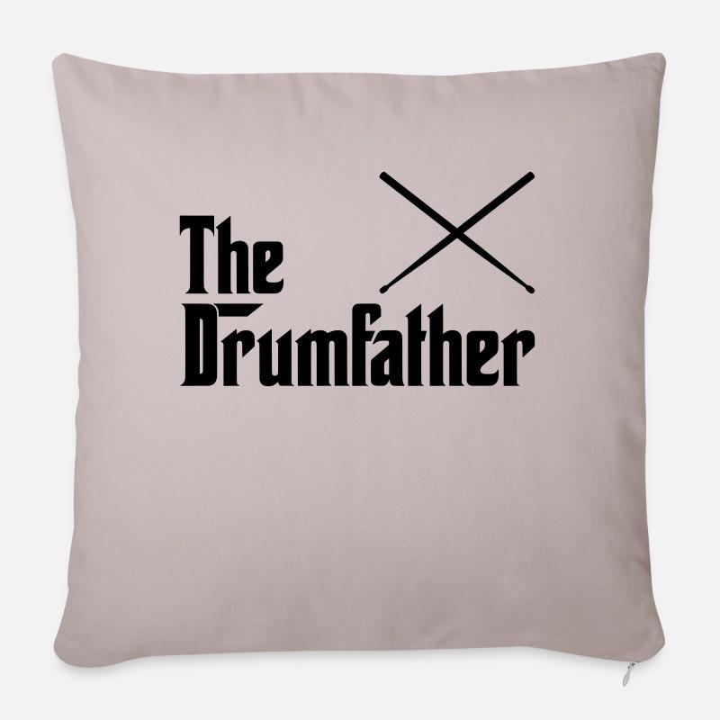 Drumfather T-Shirt Geschenk Idee Geburtstag Lustig - Sofakissenbezug 45 x 45 cm - helles Taupe