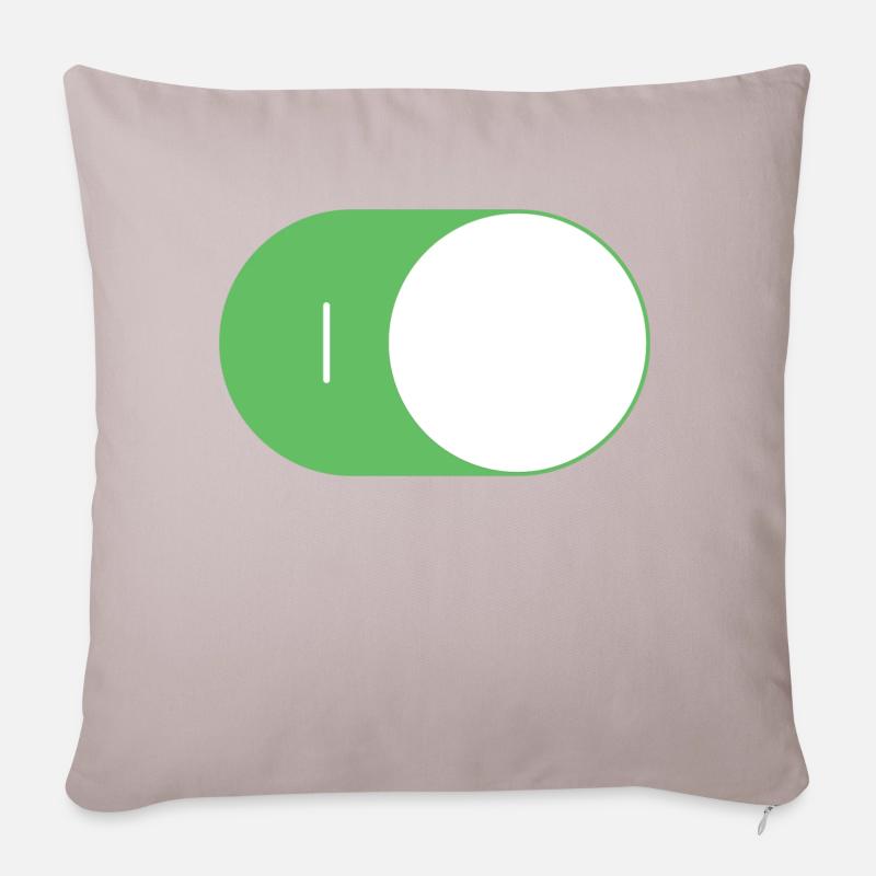 Interrupteurs à /sortie on/off - Housse de coussin décorative 45 x 45 cm - taupe clair