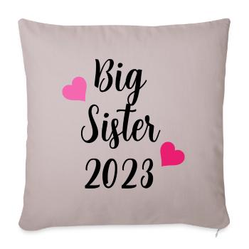 Big sister 2023 - Sofa pillowcase 17,3'' x 17,3'' (45 x 45 cm) - light taupe - Front