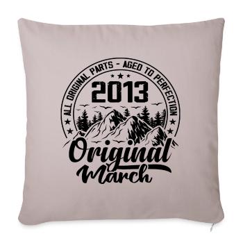 2013 March Original: 11 Year Anniversary Gift - Sofa pillowcase 17,3'' x 17,3'' (45 x 45 cm) - light taupe - Front