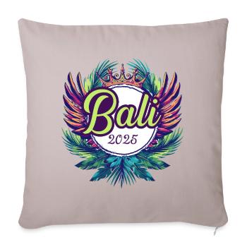L’équipe de Bali 2025 - Housse de coussin décorative 45 x 45 cm - taupe clair - Devant