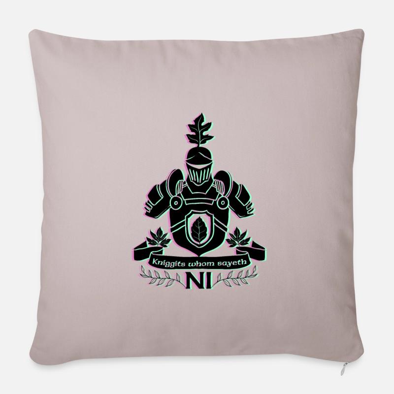 Knights Kniggits Whom Sayeth Ni - Sofakissenbezug 45 x 45 cm - helles Taupe