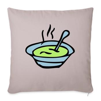 soup bowl plate - Sofa pillowcase 17,3'' x 17,3'' (45 x 45 cm) - light taupe - Front