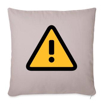 achtung_f2 - Housse de coussin décorative 45 x 45 cm - taupe clair - Devant