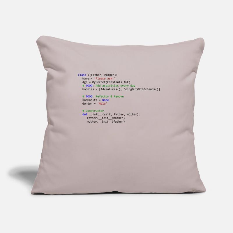 Je suis un cours de python Housse de coussin décorative 45 x 45 cm
