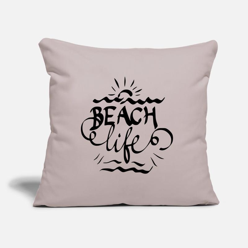 Beach life Lettering Geschenkidee Geschenk Sofakissenbezug 45 x 45 cm