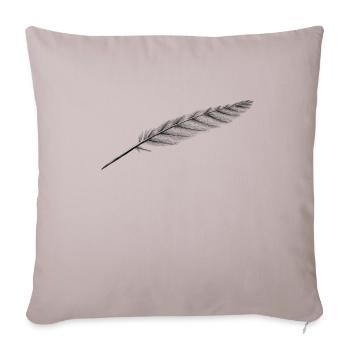 Plume bien sûr - Housse de coussin décorative 45 x 45 cm - taupe clair - Devant